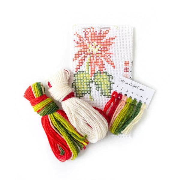 Poinsettia Starter Kit Needlepoint Kit Elizabeth Bradley Design 
