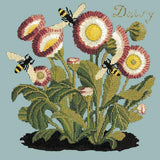 Daisy Needlepoint Kit Elizabeth Bradley Design Pale Blue 
