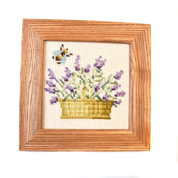 Lavender Bead Embroidery Kit DIY Beaded Needlepoint Stitching Provence d2473