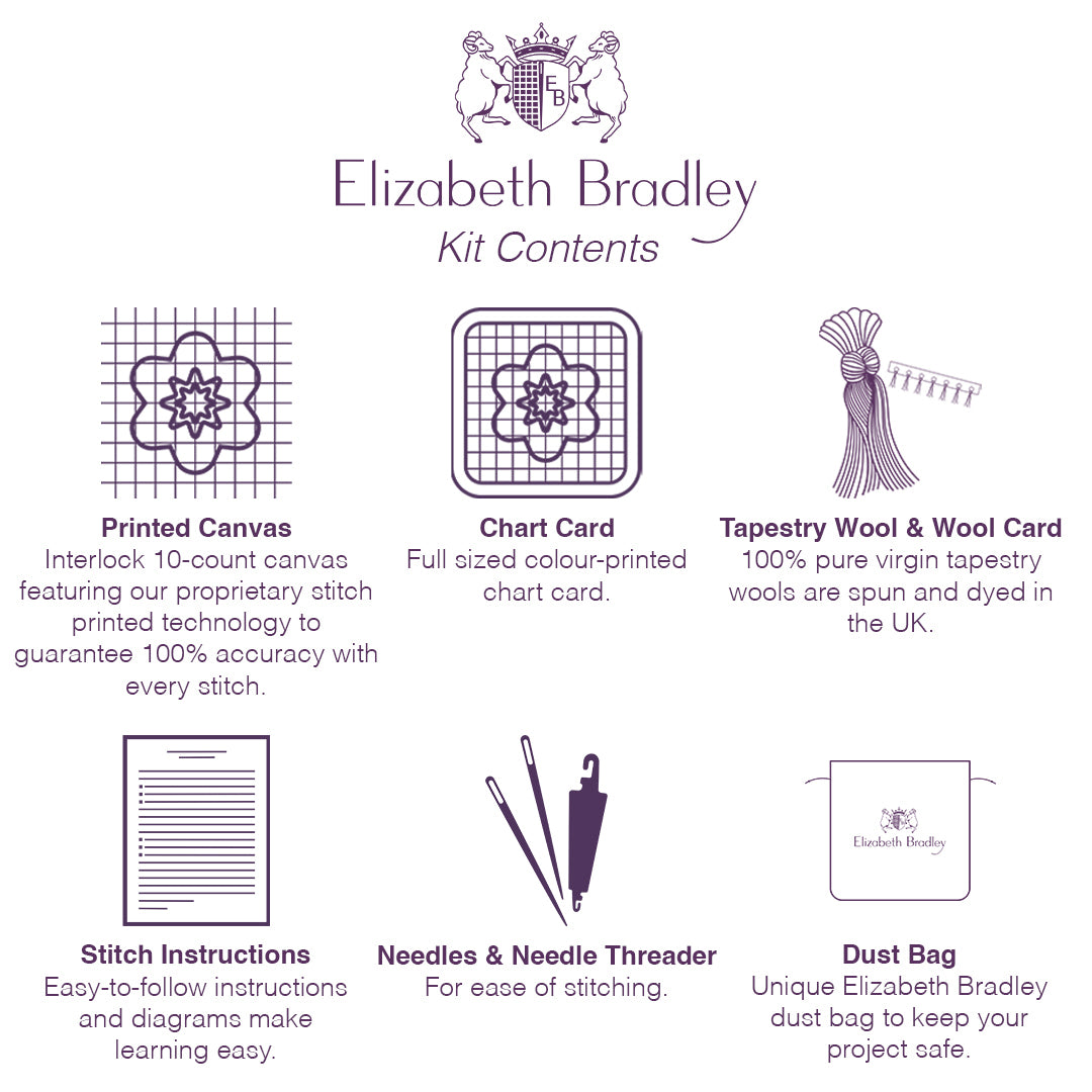 Trellis Needlepoint Border Elizabeth Bradley Design