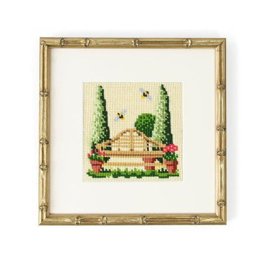 Garden Bench Mini Kit Needlepoint Kit Elizabeth Bradley Design 