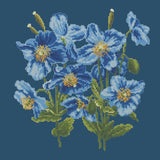 Himalayan Poppy Needlepoint Kit Elizabeth Bradley Design Dark Blue 