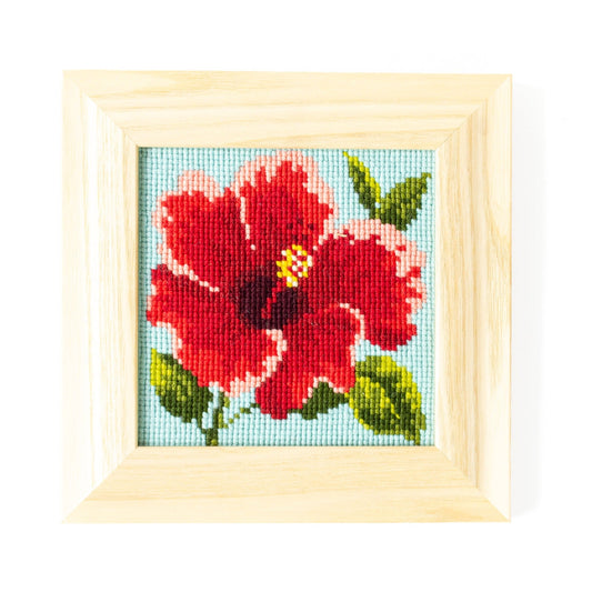 Hibiscus Mini Kit Needlepoint Kit Elizabeth Bradley Design 