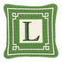 Green Greek Key Pillow
