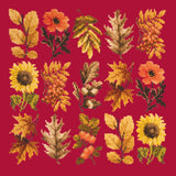 Millefleur Autumn Needlepoint Kit Elizabeth Bradley Design Bright Red 