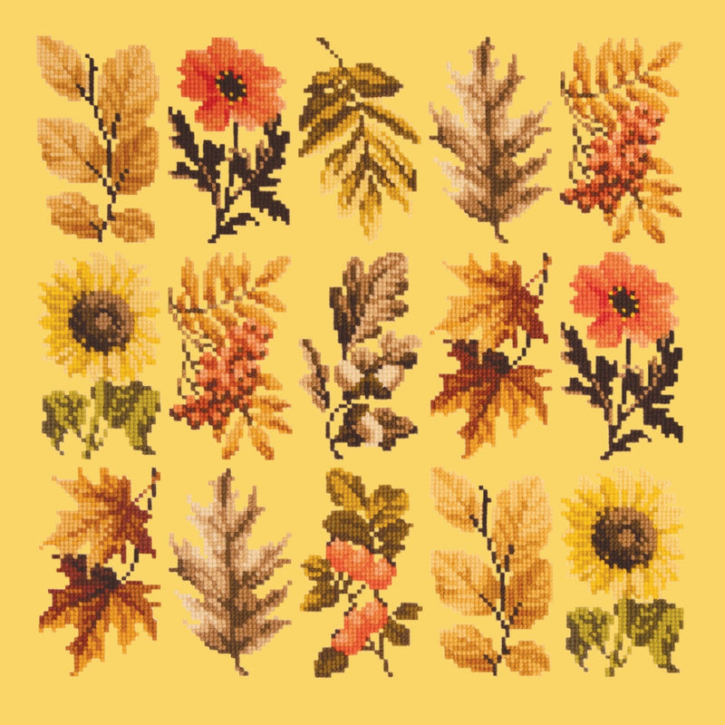 Millefleur Autumn Needlepoint Kit Elizabeth Bradley Design Sunflower Yellow 