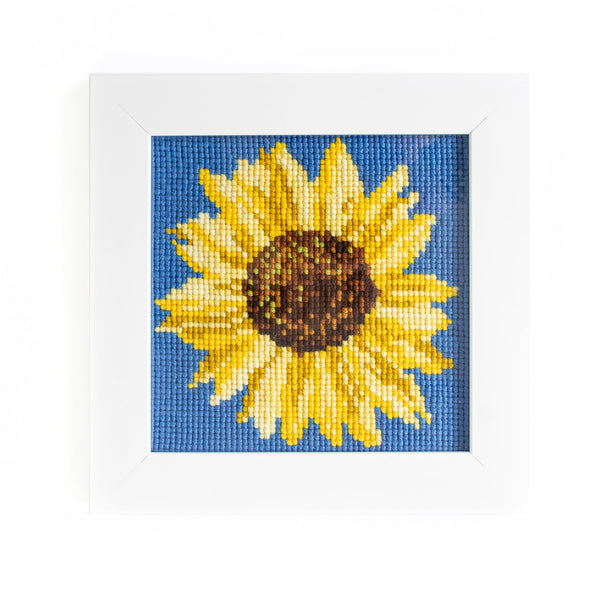 Sunflower Mini Kit Needlepoint Kit Elizabeth Bradley Design Blue 
