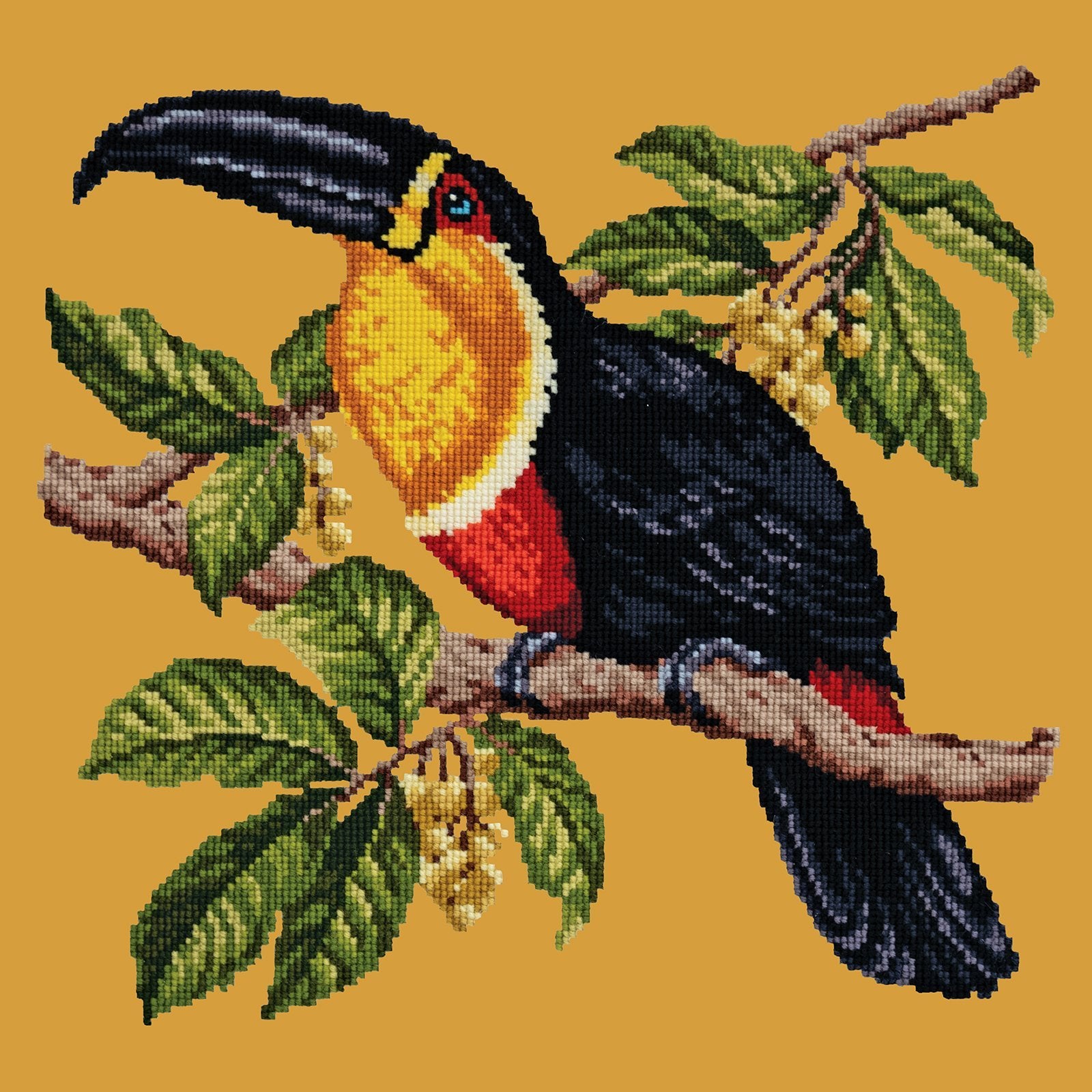 Toucan Needlepoint Kit Elizabeth Bradley Design Yellow 