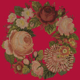A Wreath of Roses Needlepoint Kit Elizabeth Bradley Design Bright Red 