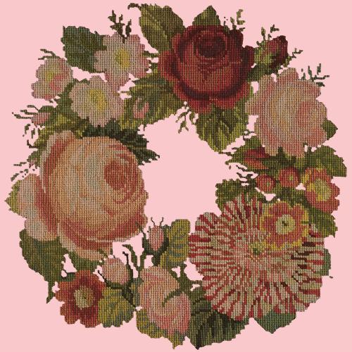 A Wreath of Roses Needlepoint Kit Elizabeth Bradley Design Pale Rose 