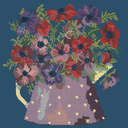 Anemone Pitcher Needlepoint Kit Elizabeth Bradley Design 