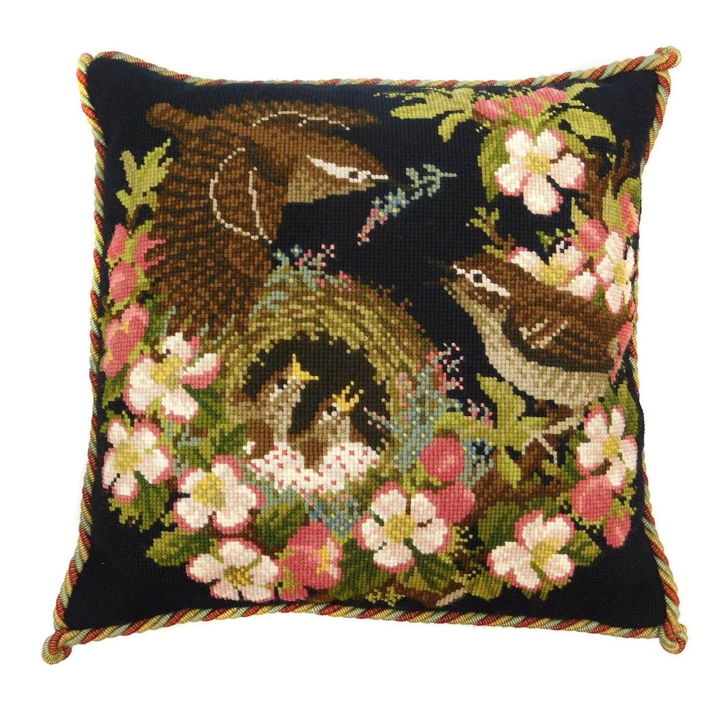 Apple Blossom Needlepoint Kit Elizabeth Bradley Design Black 