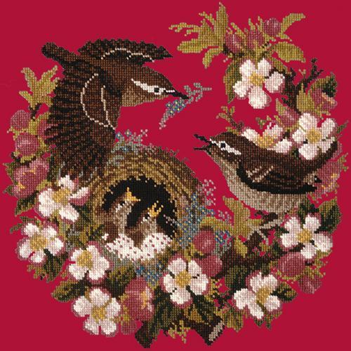 Apple Blossom Needlepoint Kit Elizabeth Bradley Design Bright Red 