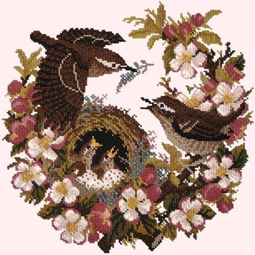 Apple Blossom Needlepoint Kit Elizabeth Bradley Design Cream 