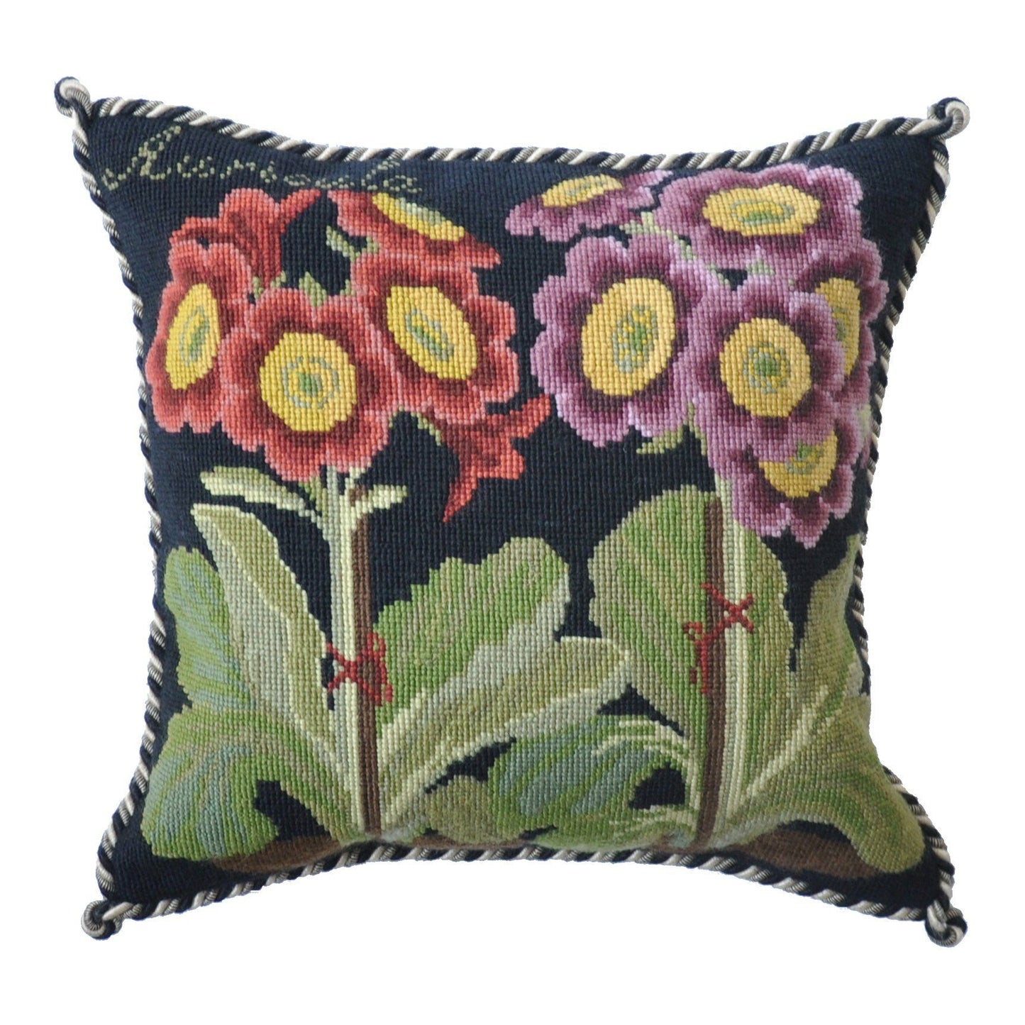 Auricula Needlepoint Kit Elizabeth Bradley Design Black 