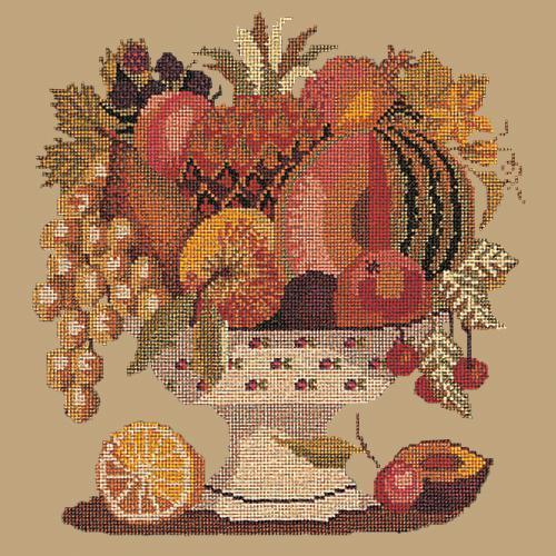 Bowl of Fruit Needlepoint Kit Elizabeth Bradley Design Sand 