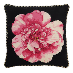Camellia Blossom Needlepoint Kit Elizabeth Bradley Design Black 