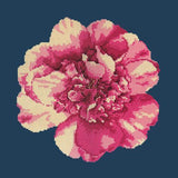 Camellia Blossom Needlepoint Kit Elizabeth Bradley Design Dark Blue 