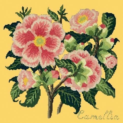 Camellia Needlepoint Kit Elizabeth Bradley Design Sunflower Yellow 