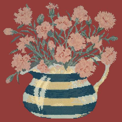 Carnation Jug Needlepoint Kit Elizabeth Bradley Design 