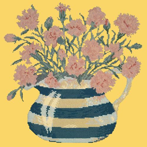 Carnation Jug Needlepoint Kit Elizabeth Bradley Design Sunflower Yellow 