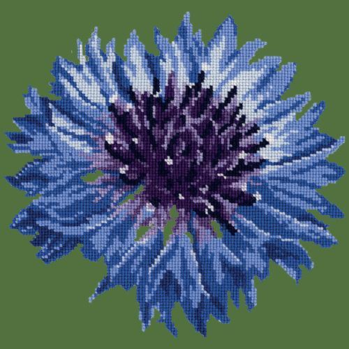 Cornflower Needlepoint Kit Elizabeth Bradley Design Dark Green 