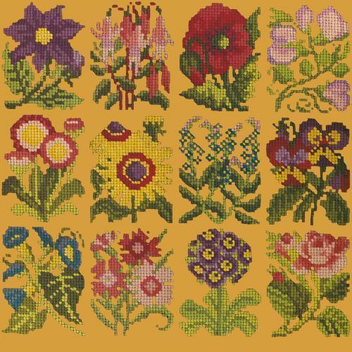 Cottage Garden Favourites Needlepoint Kit Elizabeth Bradley Design Yellow 