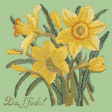 Daffodil Needlepoint Kit Elizabeth Bradley Design Pale Green 