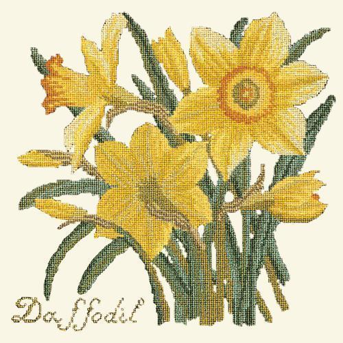 Daffodil Needlepoint Kit Elizabeth Bradley Design Winter White 