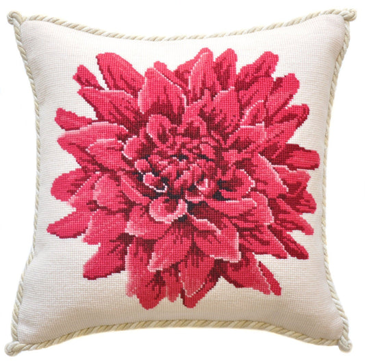 Dahlia Needlepoint Kit Elizabeth Bradley Design Cream 