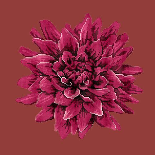 Dahlia Needlepoint Kit Elizabeth Bradley Design Dark Red 