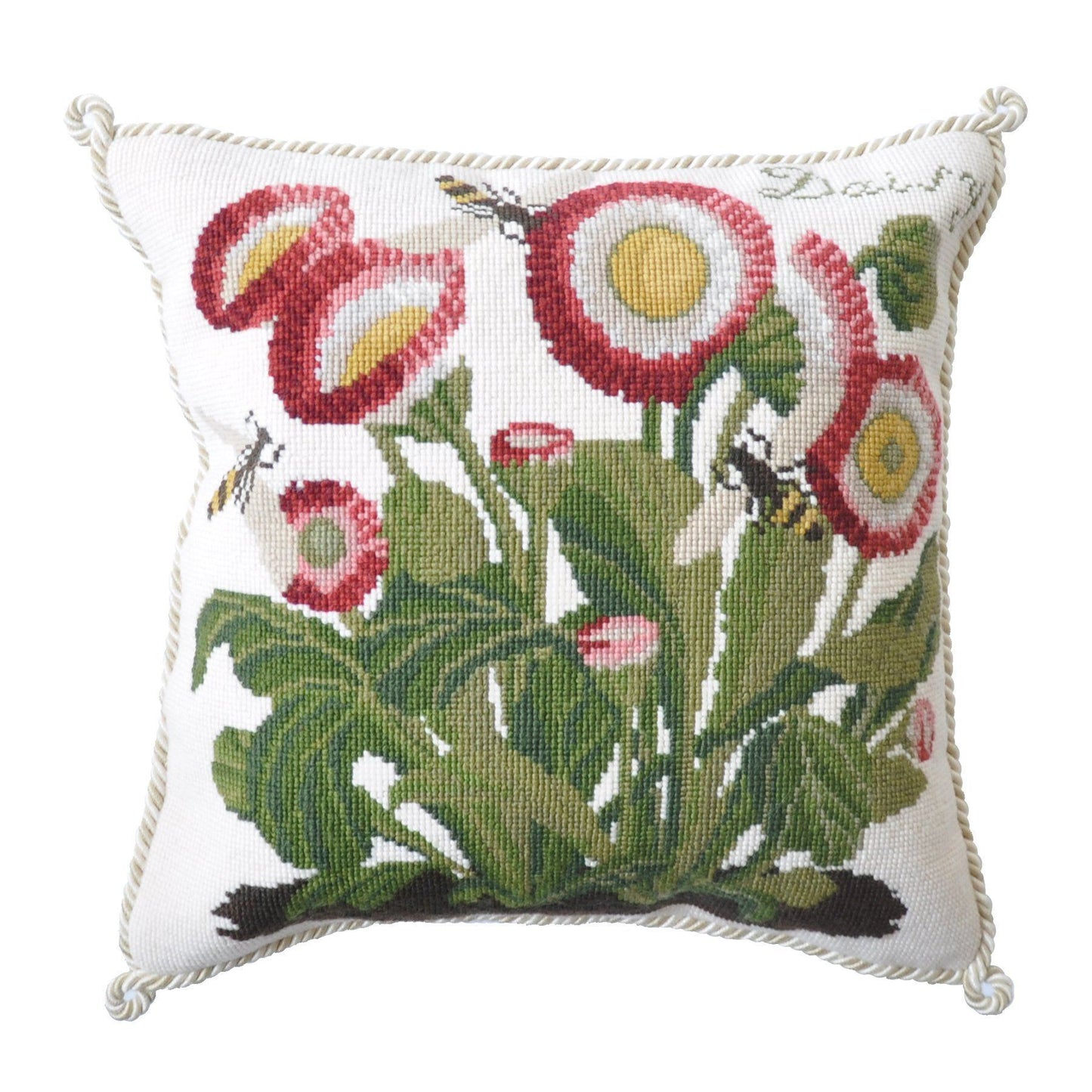 Daisy Needlepoint Kit Elizabeth Bradley Design Cream 