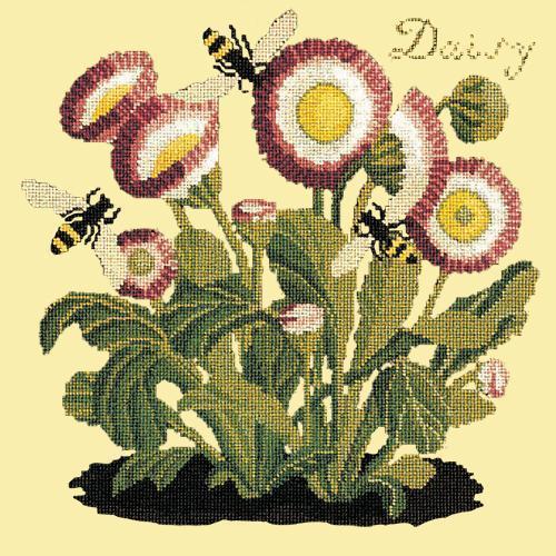 Daisy Needlepoint Kit Elizabeth Bradley Design Butter Yellow 