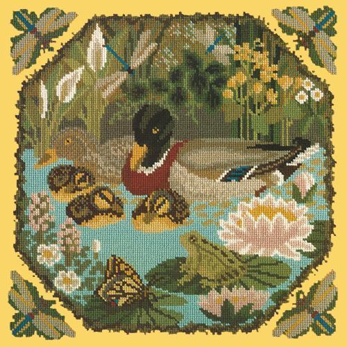 Loon on the Lake Bird handpainted 18 mesh Needlepoint Canvas by Needle  Crossings