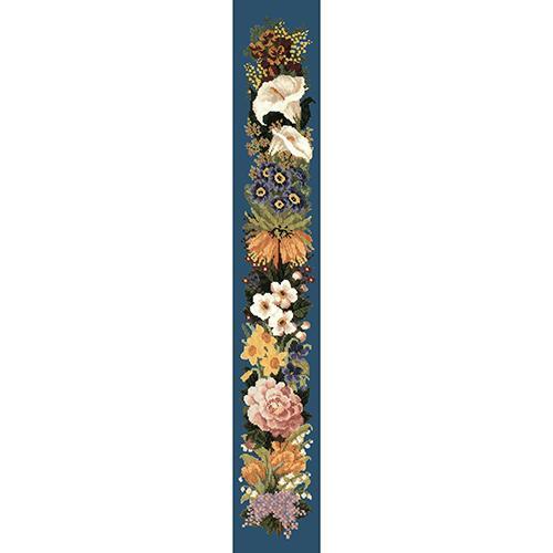 Easter Bell Pull Needlepoint Kit Elizabeth Bradley Design Dark Blue 