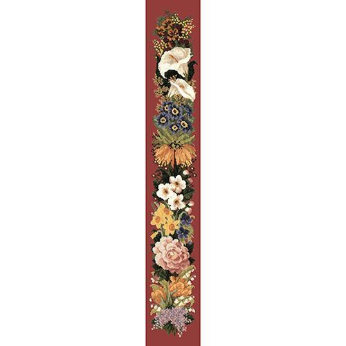 Easter Bell Pull Needlepoint Kit Elizabeth Bradley Design Dark Red 