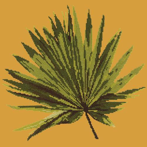 Fan Palm Leaf Needlepoint Kit Elizabeth Bradley Design Yellow 