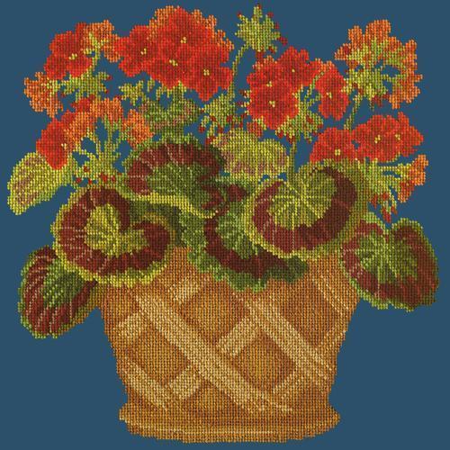 Geranium Pot Needlepoint Kit Elizabeth Bradley Design 