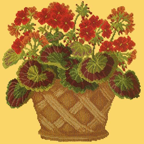 Geranium Pot Needlepoint Kit Elizabeth Bradley Design Sunflower Yellow 