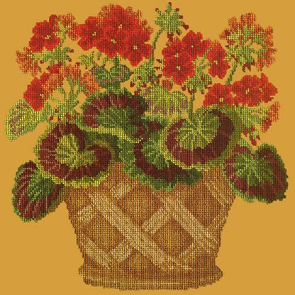 Geranium Pot Needlepoint Kit Elizabeth Bradley Design Yellow 