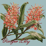 Ginger Lily Needlepoint Kit Elizabeth Bradley Design Pale Blue 