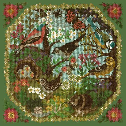 Hedgerow Needlepoint Kit Elizabeth Bradley Design Dark Green 