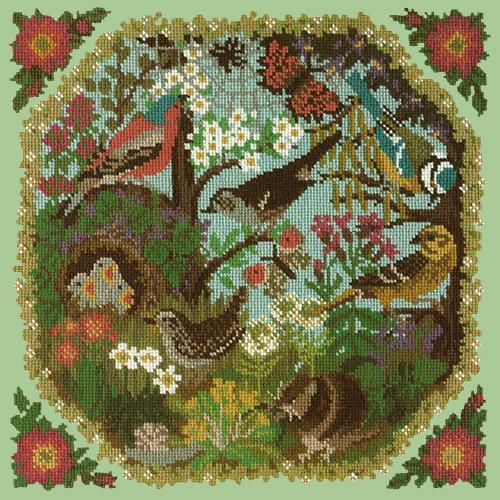 Hedgerow Needlepoint Kit Elizabeth Bradley Design Pale Green 