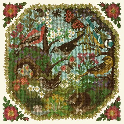 Hedgerow Needlepoint Kit Elizabeth Bradley Design Winter White 