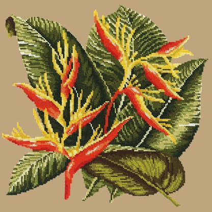 Heliconia Needlepoint Kit Elizabeth Bradley Design Sand 