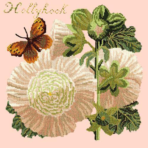 Hollyhock Needlepoint Kit Elizabeth Bradley Design Salmon Pink 