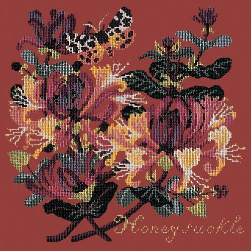 Honeysuckle Needlepoint Kit Elizabeth Bradley Design Dark Red 