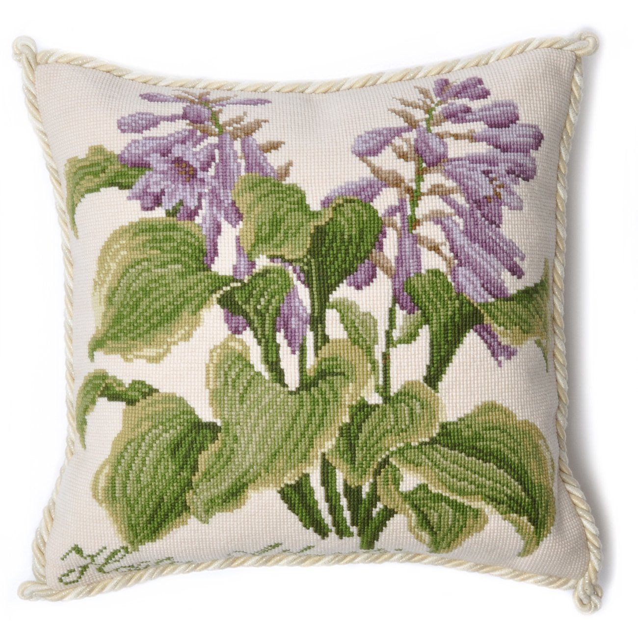 Hosta Atlantis Needlepoint Kit Elizabeth Bradley Design Cream 