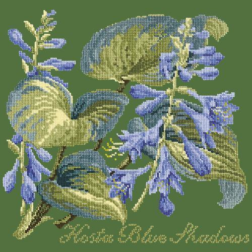 Hosta Blue Shadows Needlepoint Kit Elizabeth Bradley Design Dark Green 