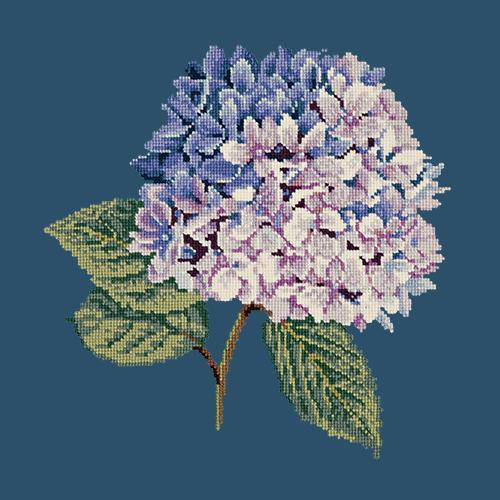 Hydrangea Needlepoint Kit Elizabeth Bradley Design Dark Blue 